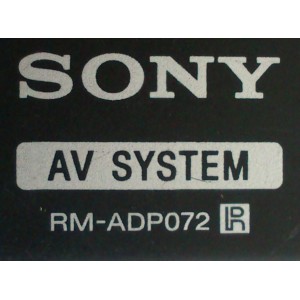 CONTROL REMOTO PARA TEATRO EN CASA DVD / SONY RM-ADP072